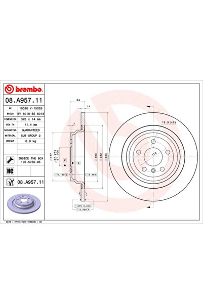 Brembo Disc Frana Brabus 35MR Mercedes-Benz Gle/M-Class