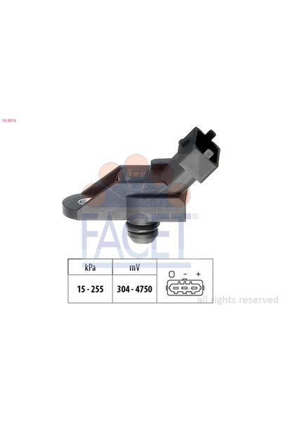 FACET Senzor Presiune Aer Opel Astra G/Frontera B/Omega B Vauxhall Astra Mode...