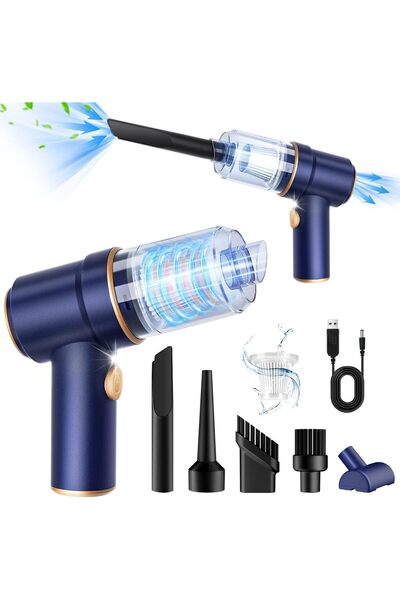 Cozy Home مكنسة كهربائية محمولة للسيارة بقوة 9000 باسكال، 120 واط، محمولة مع إضاءة LED وفوهات متعددة (منزل مريح)