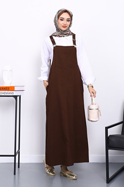 İmajButik Brown Pocketed Gabardine Gilet