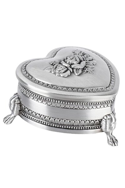 Generic Brand Sorandy Heart Shape Vintage Metal Jewelry Box, Classic Metal An...
