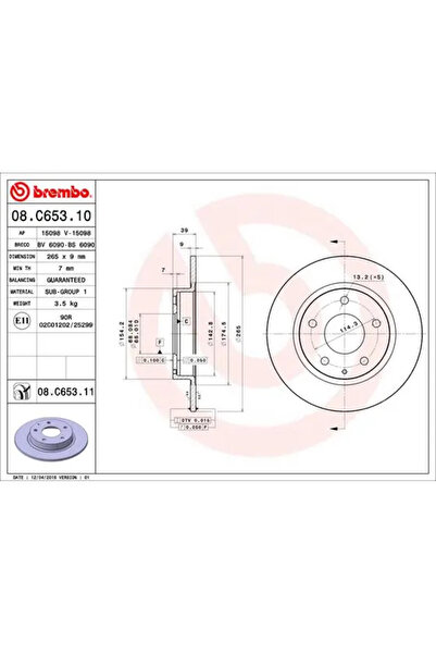 Brembo Disc Frana Mazda 3 Mazda (Changan) 3 Axela