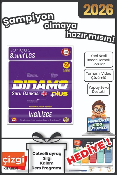Tonguç Yayınları 8. Sınıf İngilizce Dinamo Soru Bankası