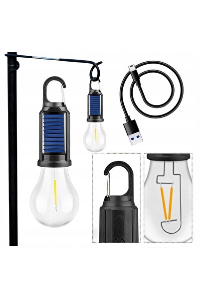 Other Lampă turistică solară pentru camping, bec LED reglabil + cablu