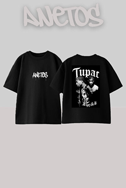 Anetos Banana Fish 11 Design Rucsac cu imprimeu Bumbac Negru supradimensionat...