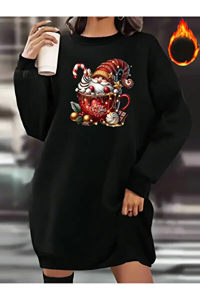 Pink Sky Γυναικείο Χριστουγεννιάτικο Φούτερ με τύπωμα Φούτερ με φλις