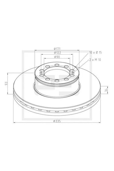 PE AUTOMOTIVE Disc Frana Fata Man L2000/Tgl 1/Tgm 1