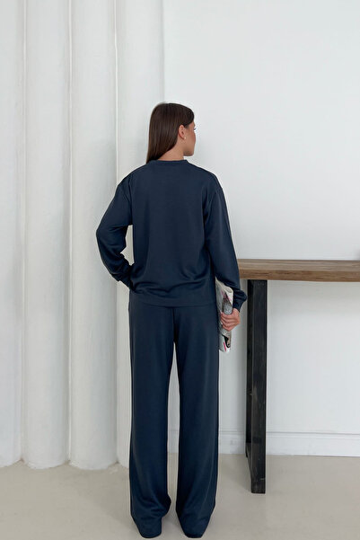 The Robi Women's Anthracite Modal Fabric Comfortable Cut Double Suit