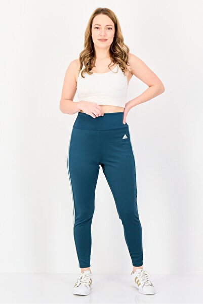 adidas Women Sportswear Fit Brand Logo Training Leggings, Teal Green