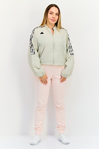 adidas Women Sportswear Fit Long Sleeve Tiro Cut Track Jacket, Putty Grey