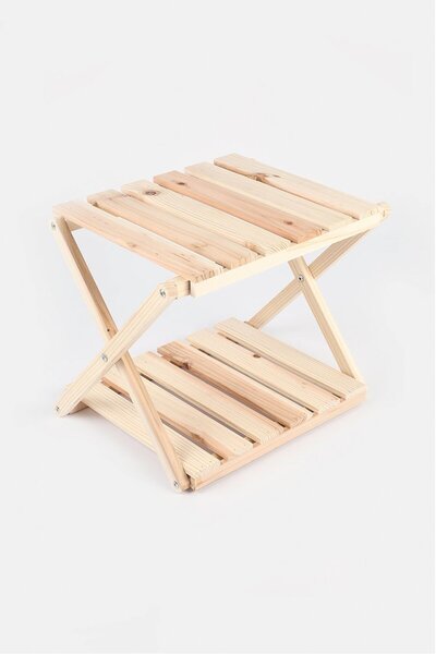 Muy Mucho Wooden Side Table 38,5 X 31 X 32,5 cm, Tan