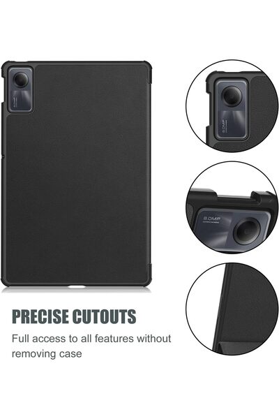PROCASE جراب ذكي لجهاز Xiaomi Redmi Pad SE مقاس 11 بوصة - جراب خلفي صلب رفيع مع حامل، أسود