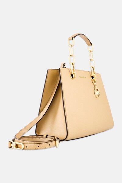 Michael Kors Women Brand Logo Satchel Bag, Tan