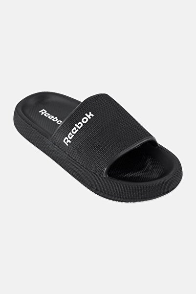 Reebok Men Brand Logo Slip On Slides, Black