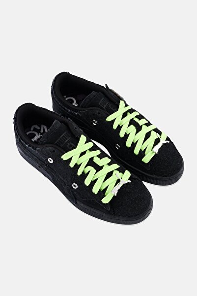 Puma Women Suede Lace Up Outdoor Shoes, Black