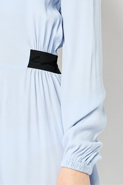 Karl Lagerfeld Women Solid Shirt Dress, Ash Blue