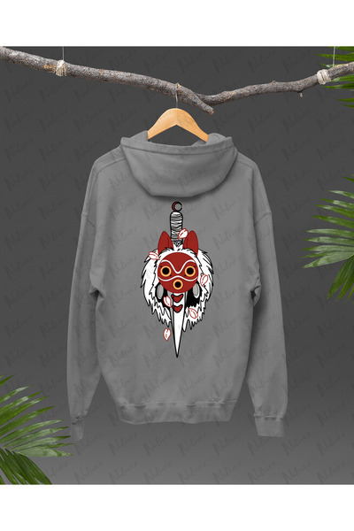 Nulivez هودي أنيمي ستوديو جيبلي برينسيس مونونوكي تصميم مطبوع ، هودي عالي الجو...