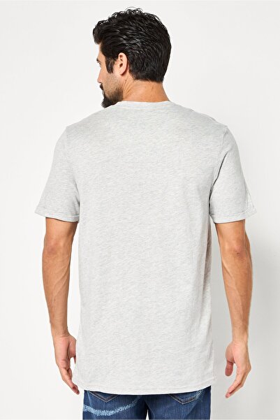 Cerruti 1881 Men V-Neck Short Sleeve Brand Logo T Shirt, Grey