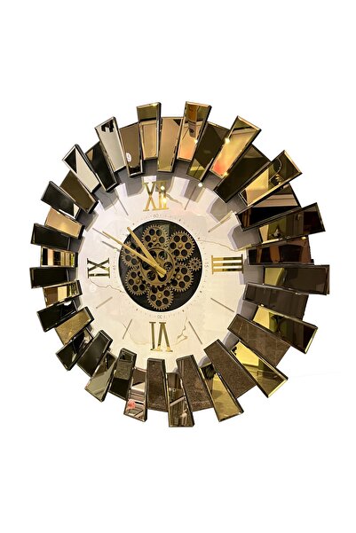 AYNACIZADE LuxeGear Çarklı Saat - Bronz Renk Ayna