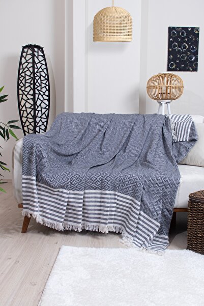 Valoroso Tekstil Husa de scaun din bumbac cu model diamant 170X210 cm |   Husă decorativă pentru canapea, pat și televizor