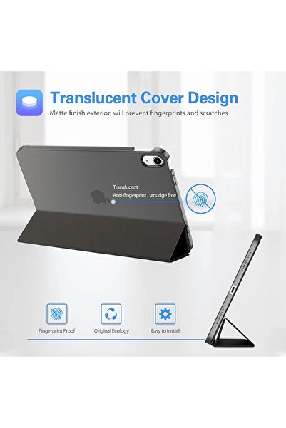 PROCASE جراب خلفي صلب لجهاز iPad 10th Gen 10.9 (2022) - أسود داكن