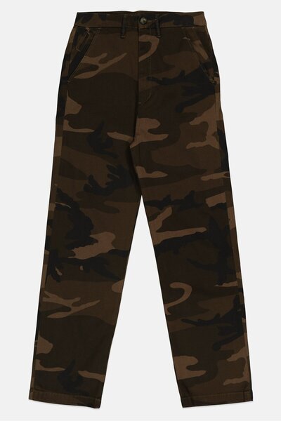 Reiko Women Chino Fit Camouflage Straight Pants, Multicolor