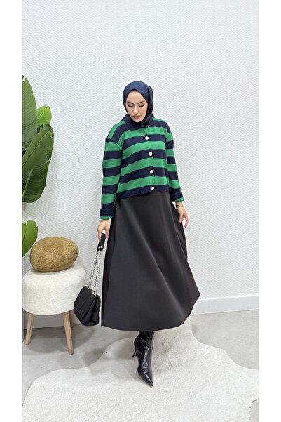 modasusev Scuba Suit with Skirt and Cardigan