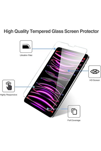 PROCASE واقي شاشة من الزجاج المقوى لجهاز iPad Pro 12.9 (2021/2020/2018) - متوافق مع الجيل الخامس/الرابع/الثالث