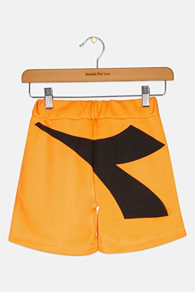 Diadora Toddlers Boy Brand Logo Basic Shorts, Orange/Black