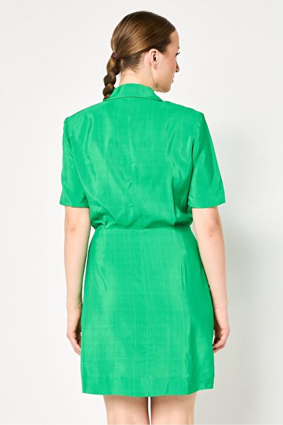 SANDRO Women Textured Mini Dress, Green