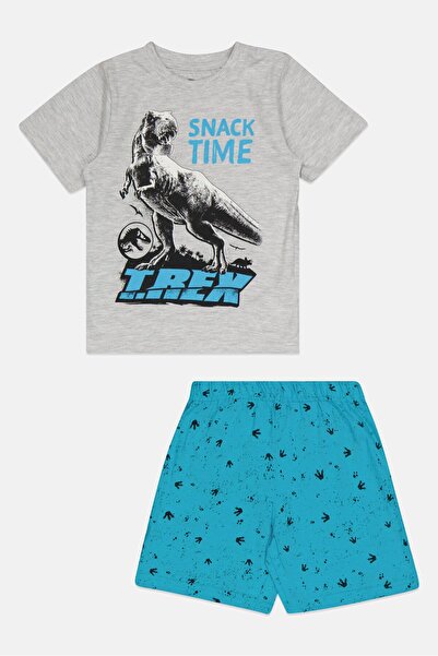 JURASSIC WORLD Toddlers Boy 2 Pcs Graphic Print Short Sleeve T-Shirt And Shorts Pajama Set, Multicolor