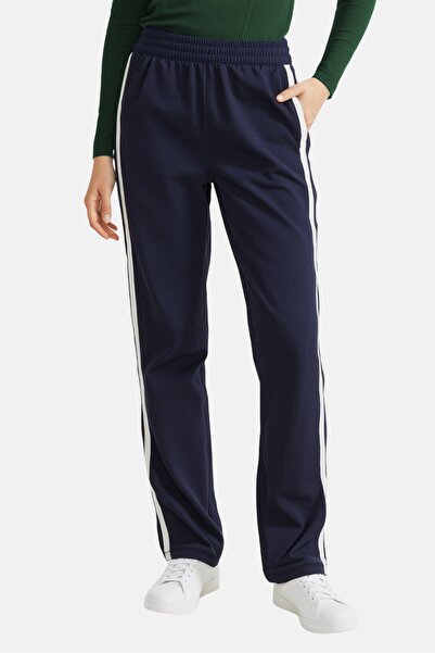 Reiko Women Regular Fit Plain Chino Pants, Dark Navy