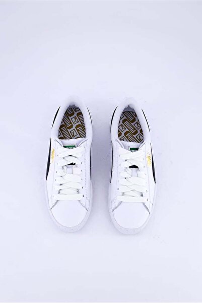 Puma Junior Boys Basket Classic Shoes, White