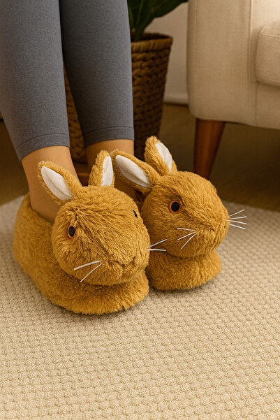 ALB TERLİK AYAKKABI SAN. TİC. LTD. ŞTİ. Sevimli Tavşan Panduf - Peluş, Kadın,...