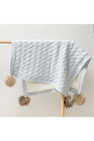 Genel Markalar Unisex 85 x 100 Ponponlu Yumuşak Triko Yenidoğan& Bebek Battan...