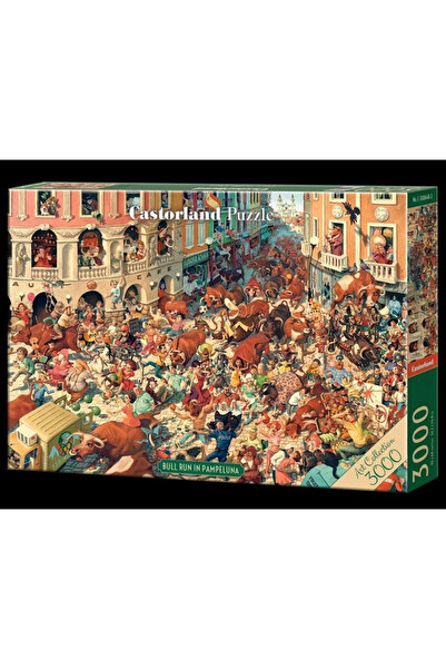 Castorland Puzzle 3000 piese Corda de tauri din Pamplona - Colecția de artă 3...