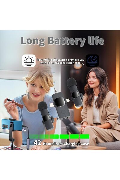 Other HiAlice K15 Wireless Lavalier Microphone Plug-and-Play for iPhone/Android USB-C Noise-Cancelling