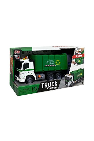 FELİTE Sürtmeli Işıklı Sesli Çöp Kamyonu Oyuncak Araba Erkek Çocuk Oyuncak