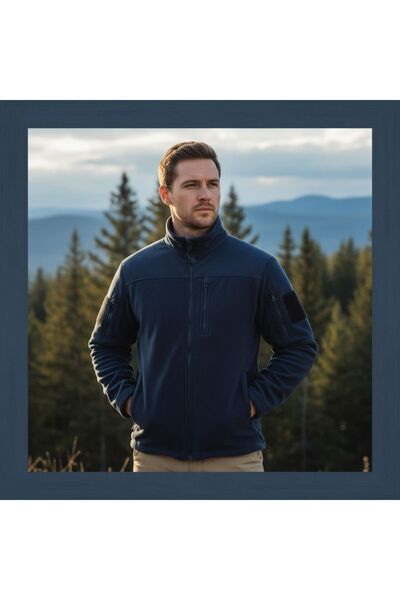 Hipolar Tactical Polar Fleece Jacket, Dark Blue, Winter
