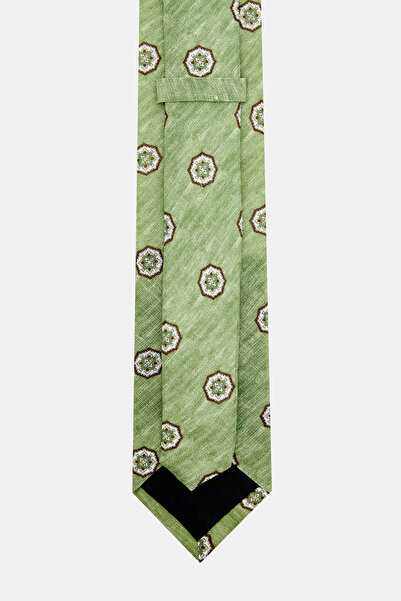 W Collection Green Linen Tie