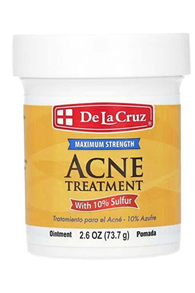 De La Cruz مرهم لعلاج حب الشباب يحتوي على 10% كبريتات، فعالية قصوى، 2.6 أونصة...