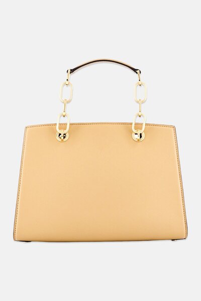 Michael Kors Women Brand Logo Satchel Bag, Tan