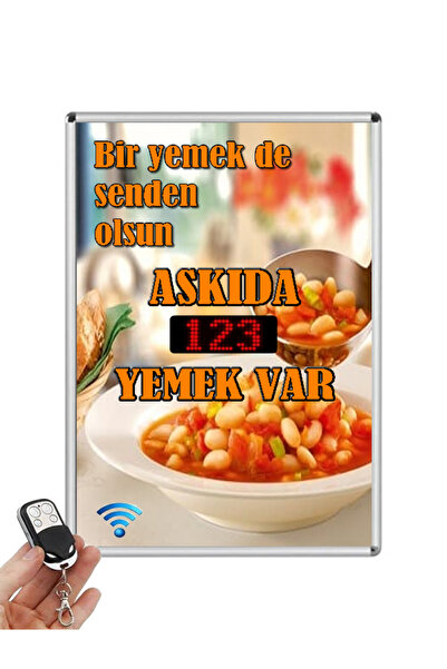 VALERM Askıda Yemek Led Sayıcı (uzaktan Kumandalı)