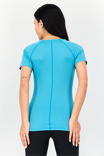 Asics Women Fitted Short Sleeve Running T-Shirt, Aqua Blue