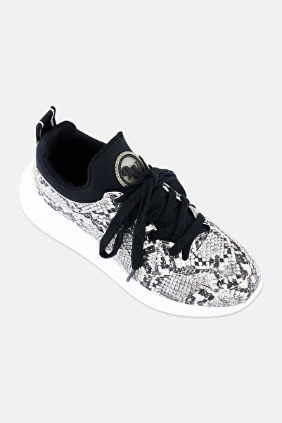 Nine West Women WNRAYLIN3 Animal Print Lace Up Casual Shoes, Multicolor