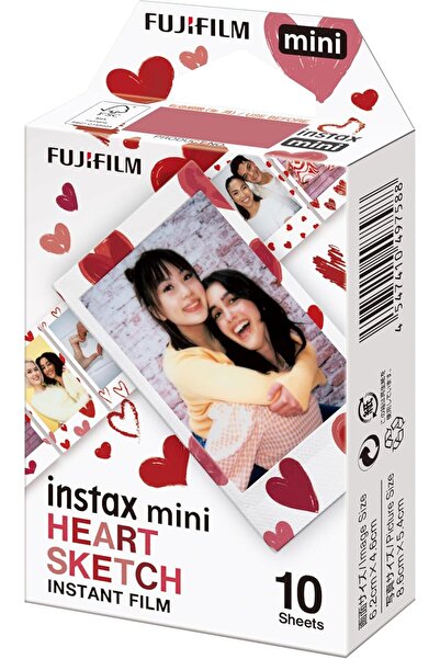 Generic Fujifilm Instax Mini Film - 10 Exposures, Heart Border