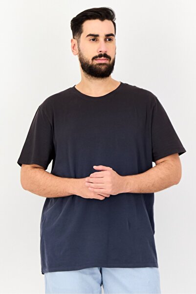 Kenneth Cole Men Crew Neck Short Sleeve Solid T-Shirt, Dark Grey