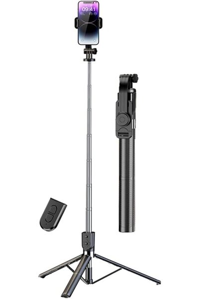 Other حامل ثلاثي القوائم للهاتف المحمول بطول 170 سم مع جهاز تحكم عن بعد - حام...