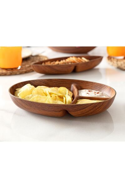Madame Coco Angers Three-Compartment Oval Snack Bowl