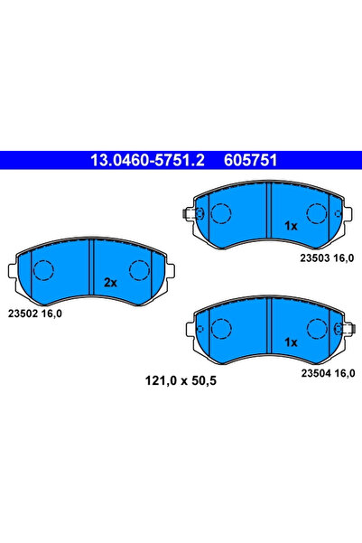 Ate Set Placute Frana Frana Disc Nissan Patrol Gr 5 1997-2007